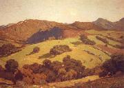 William Wendt Arcadian Hills oil on canvas